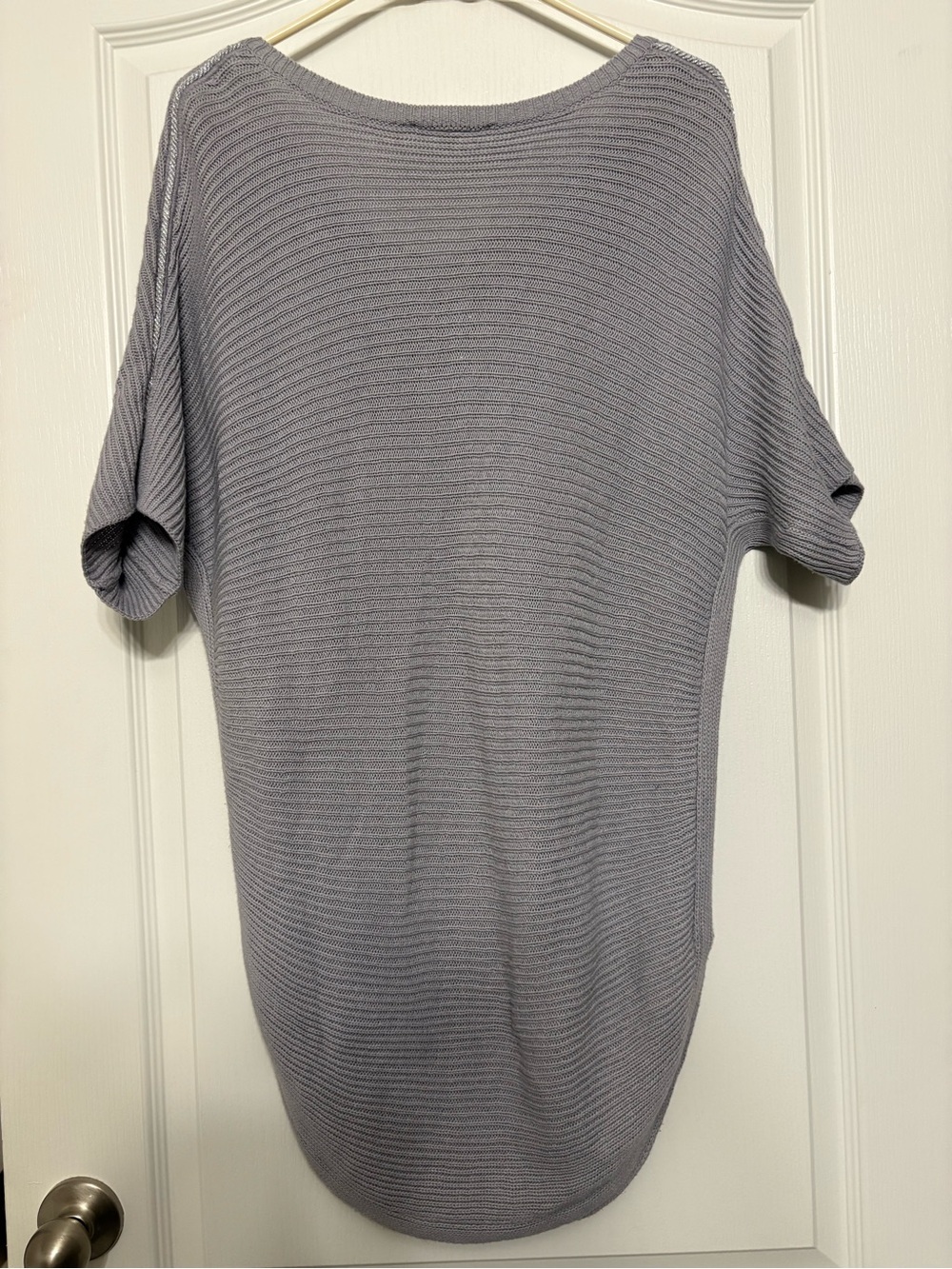 WHBM Light Gray Ribbed Knit Top - Picture 5 of 10